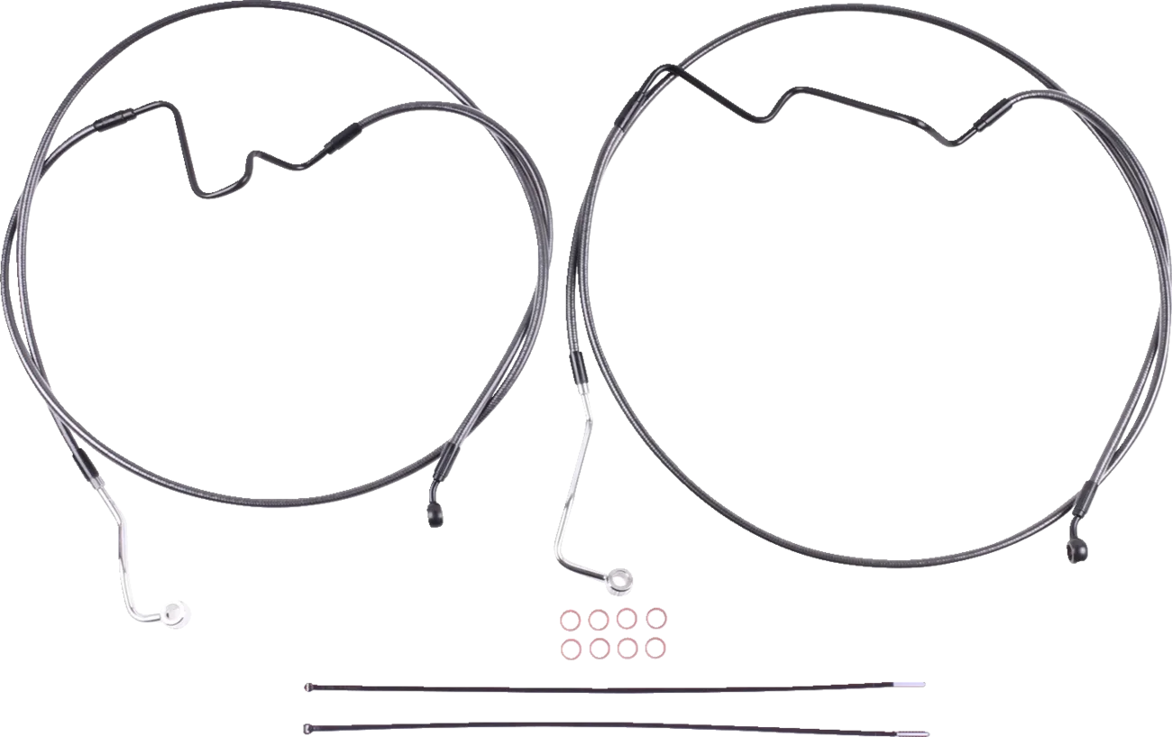 BP ABS Touring Lower +4" 35° Radial Brake Line Kit — Oversize [+10,2 cm (4")]