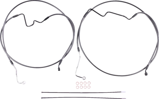 BP ABS Touring Lower +4" 35° Radial Brake Line Kit — Oversize [+10,2 cm (4")]