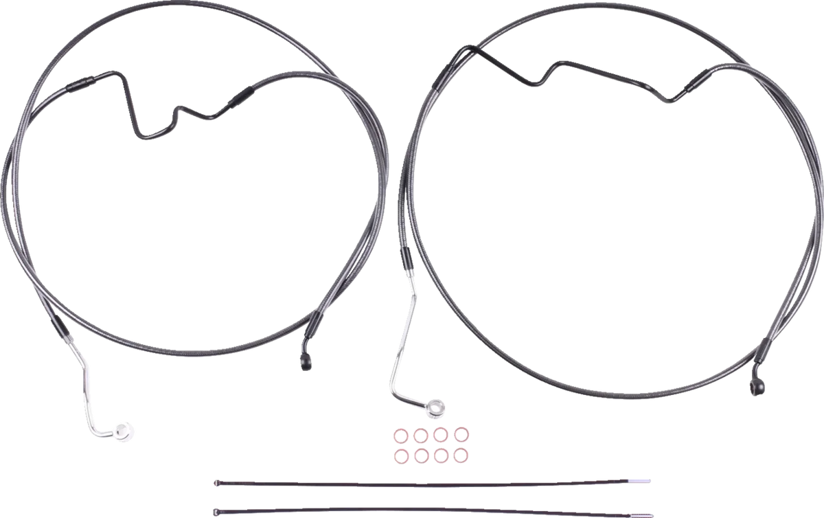 BP ABS Touring Lower +4" 35° Radial Brake Line Kit — Oversize [+10,2 cm (4")]