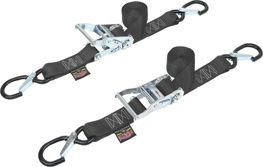 1 1/2" Fat Ratchet Straps w/Secure Hooks