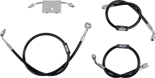 Black Braided Brake Line Kit