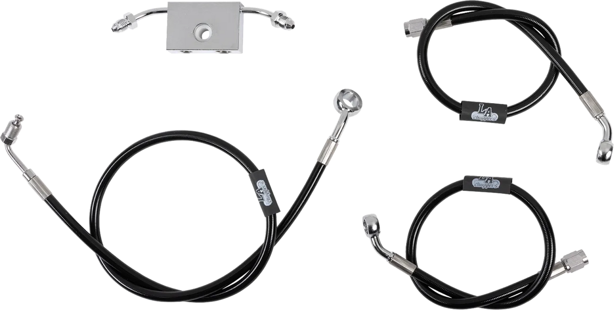 Black Braided Brake Line Kit