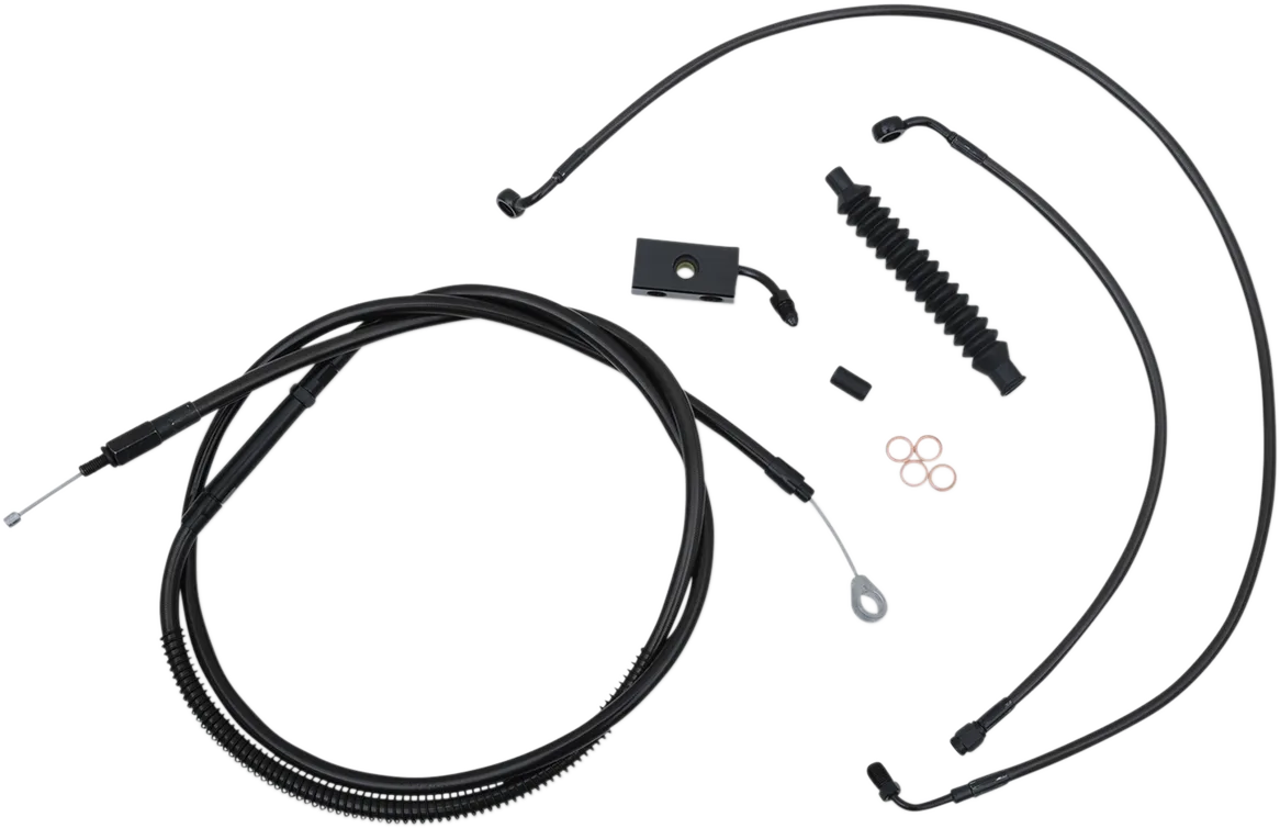Standard Midnight Braided Handlebar Cable/Brake Line Kit — Ape Hanger