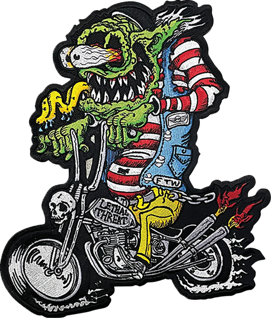 Monster Biker Embroidered Patch