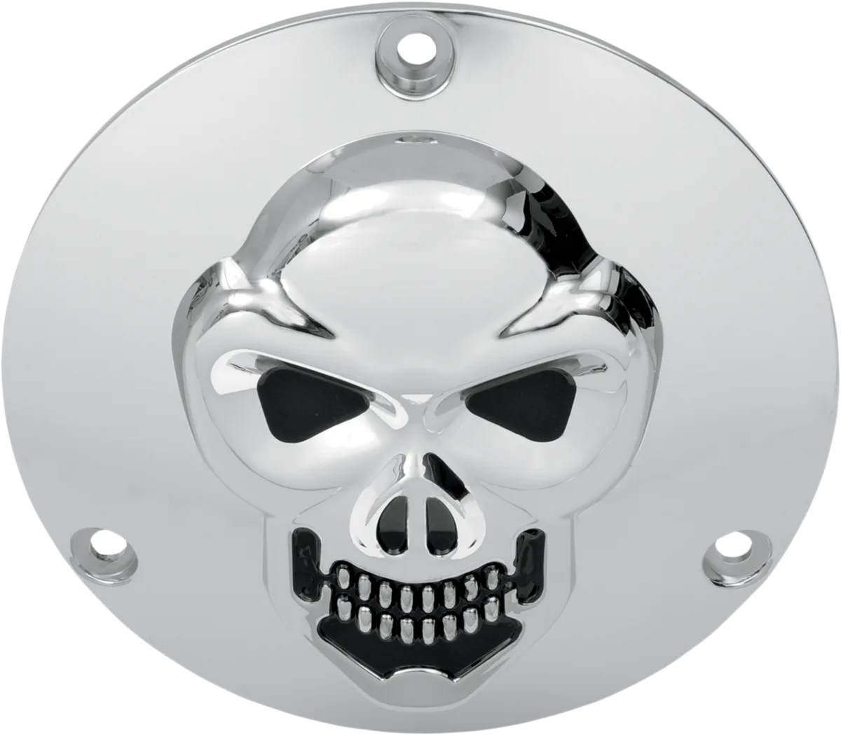 Chrome 3-D Skull Derby Cover