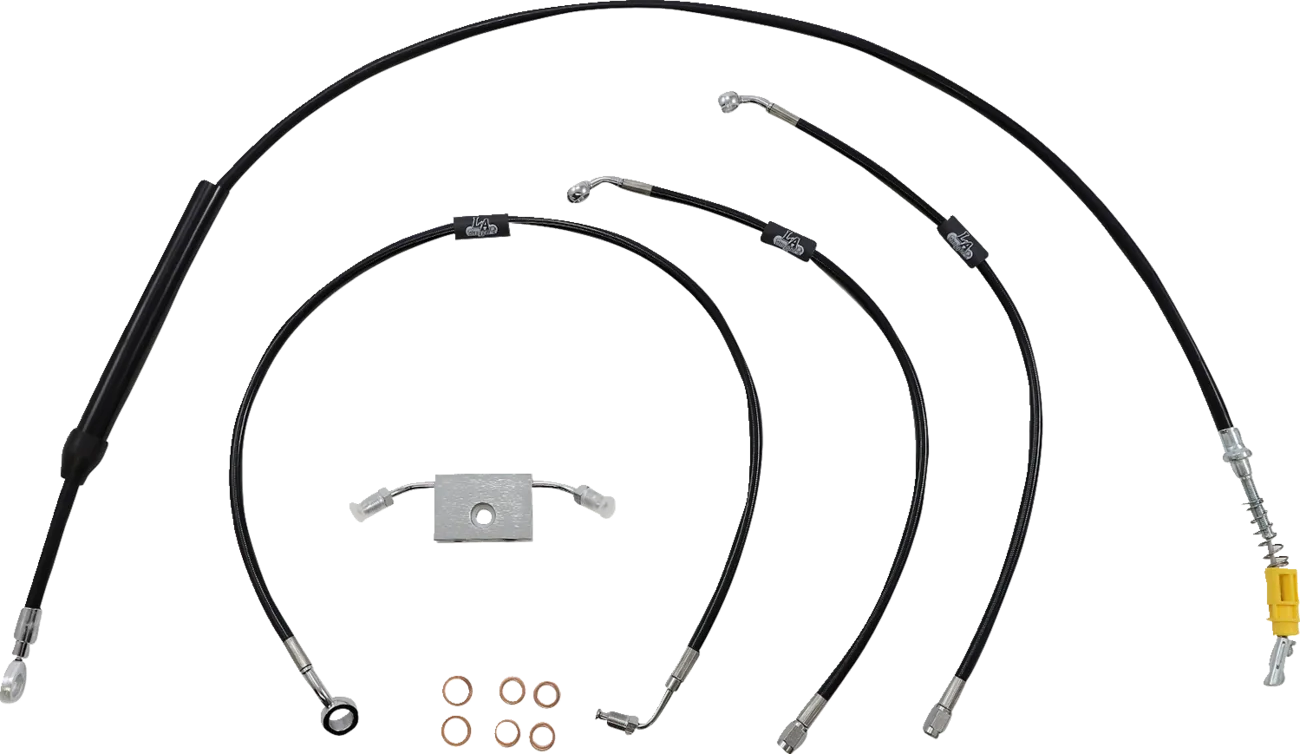 Standard Black Vinyl Handlebar Cable/Brake Line Kit — Ape Hanger