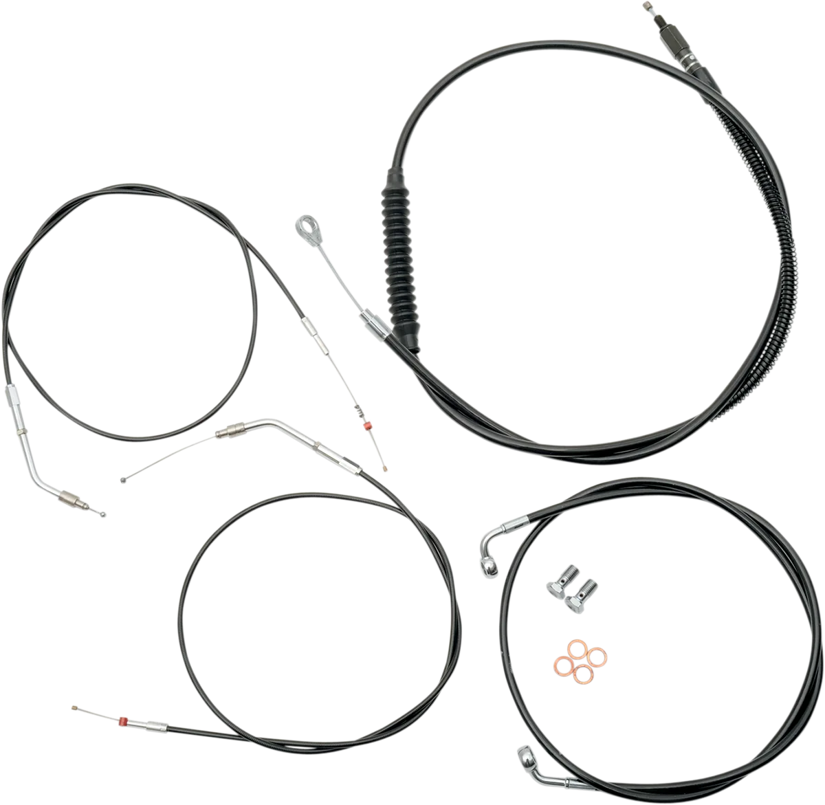 Standard Black Vinyl Handlebar Cable/Brake Line Kit — Ape Hanger