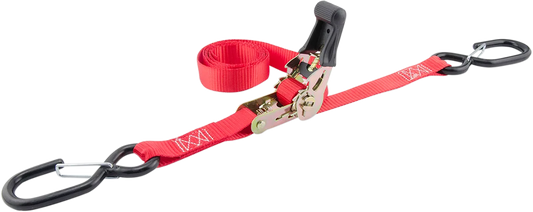1" x 6' Heavy-Duty Motorcycle Ratchet Straps with Safety Hooks