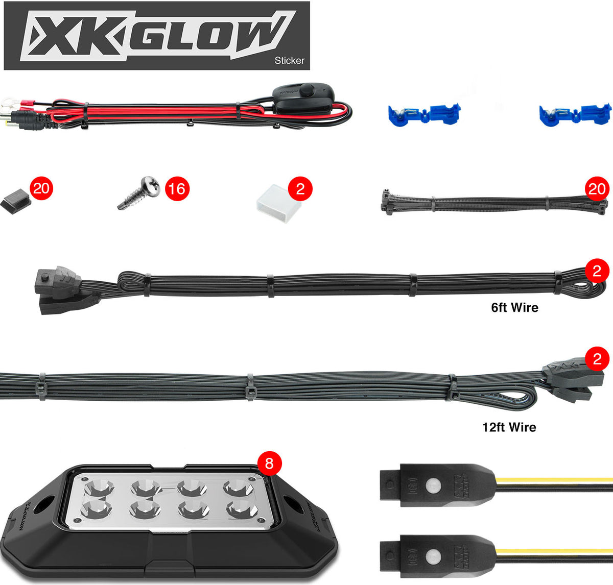 RGB LED Rock XKChrome Light Kit