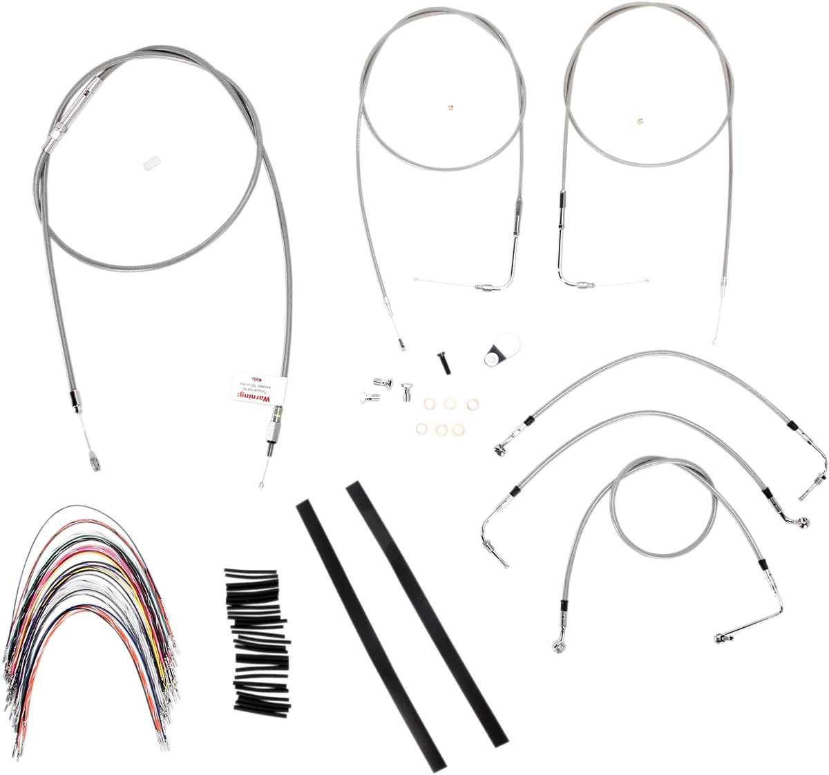 Complete Stainless Braided Handlebar Cable/Brake Line Kit