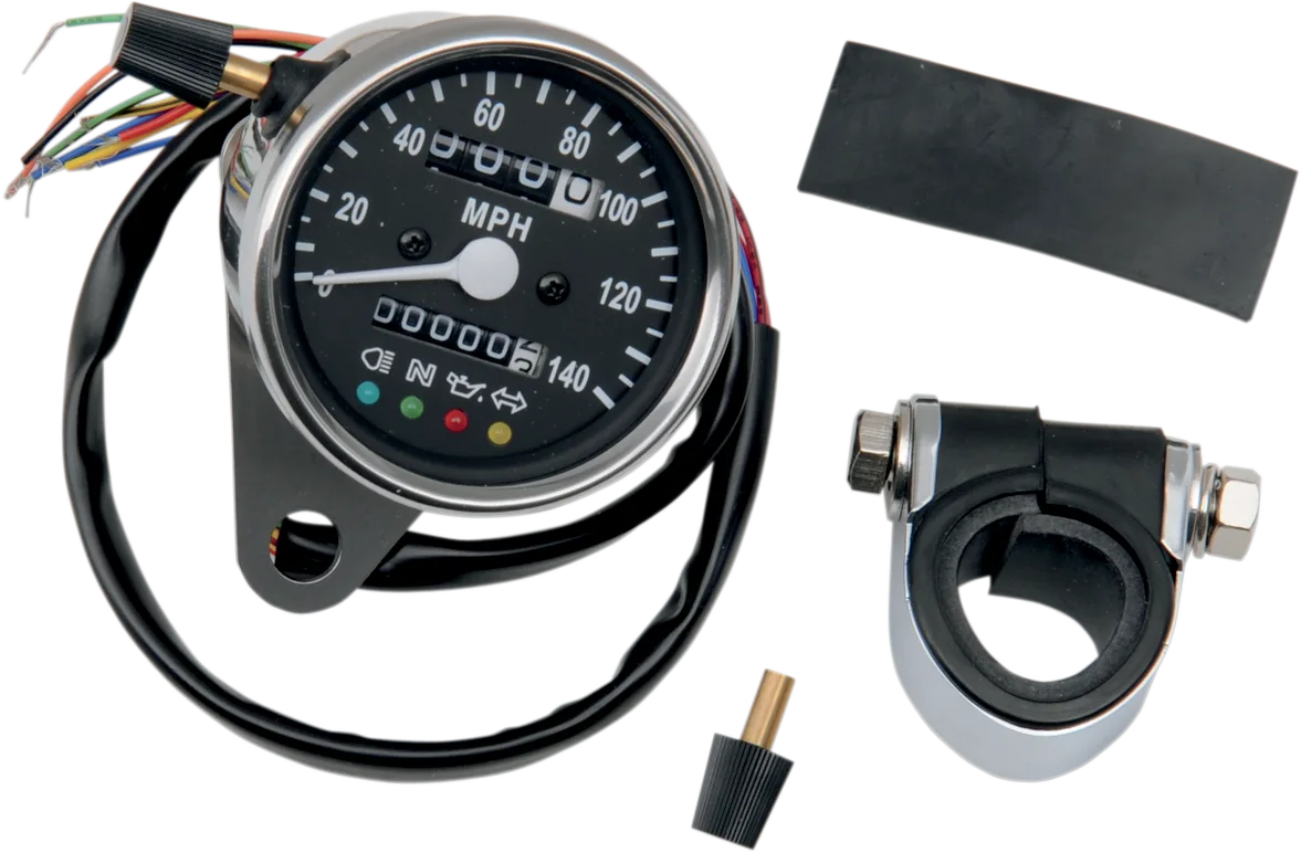 2.4" Mini Mechanical Speedometer with LED Indicators