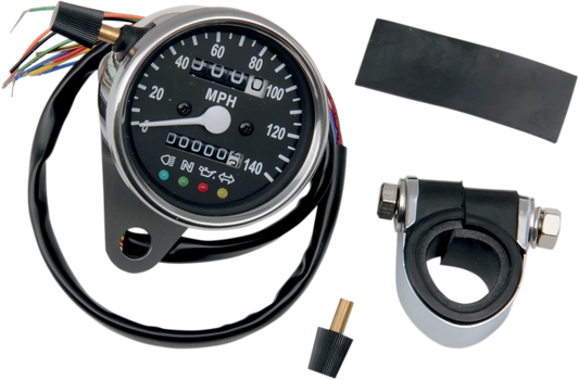 2.4" Mini Mechanical Speedometer with LED Indicators