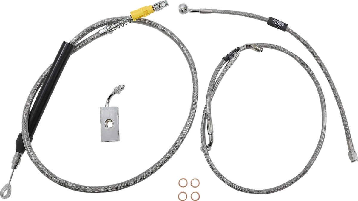 Standard Stainless Braided Handlebar Cable/Brake Line Kit