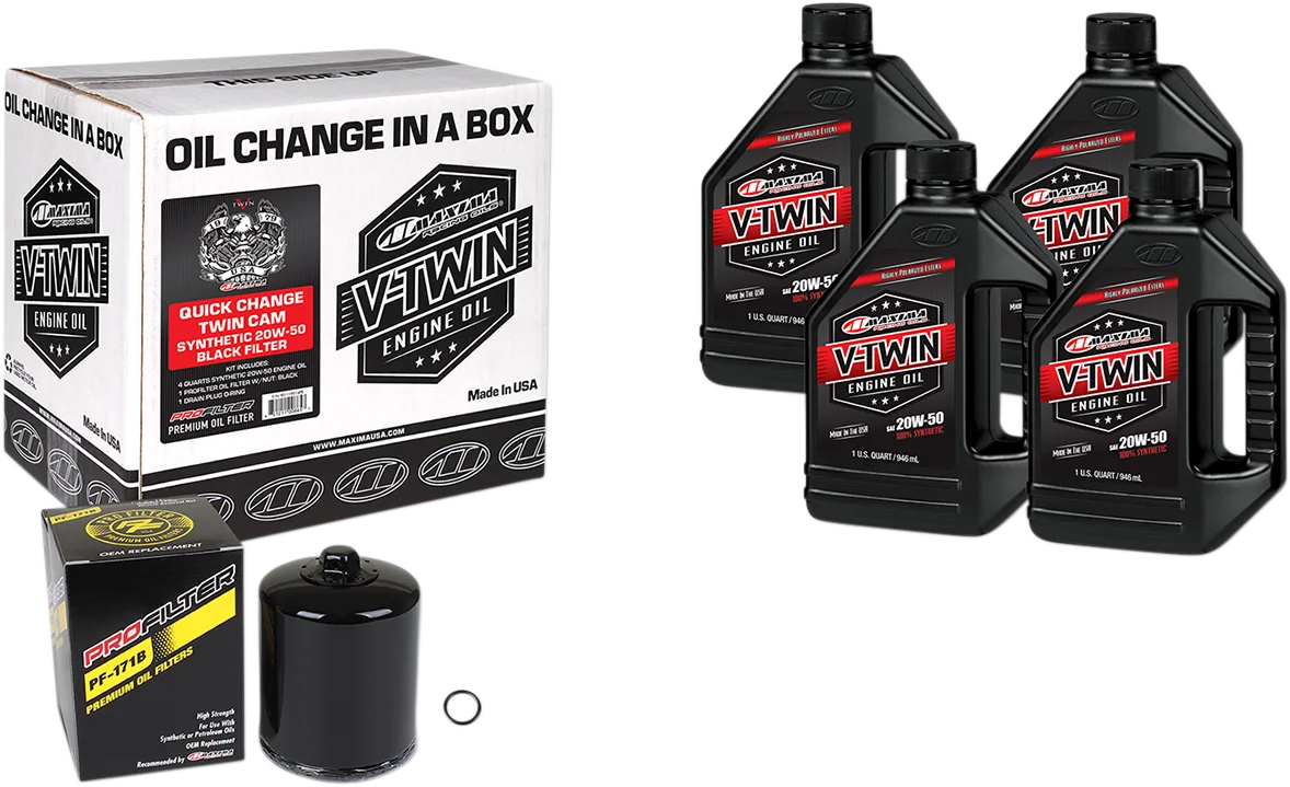Quick Change Twin Cam Synthetic 20W-50 Oil Change Kit