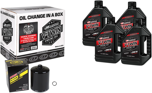 Quick Change Twin Cam Synthetic 20W-50 Oil Change Kit