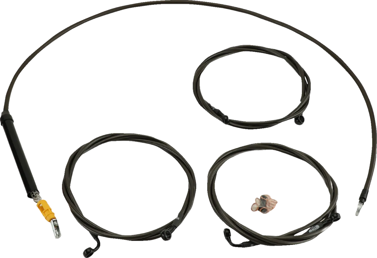Standard Midnight Braided Handlebar Cable/Brake Line Kit — Ape Hanger