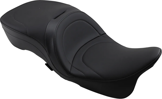 Backrest Compatible 2-Up Leather Touring Seat — Mild Stitched