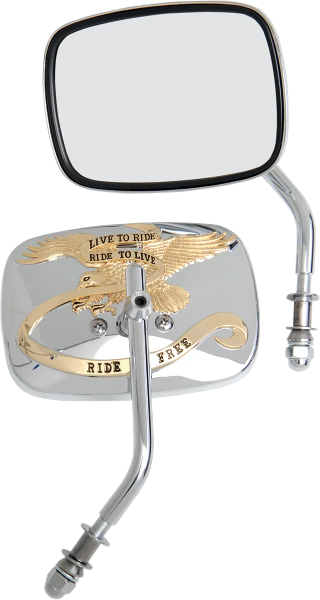 Live To Ride Custom Mirrors — Rectangle