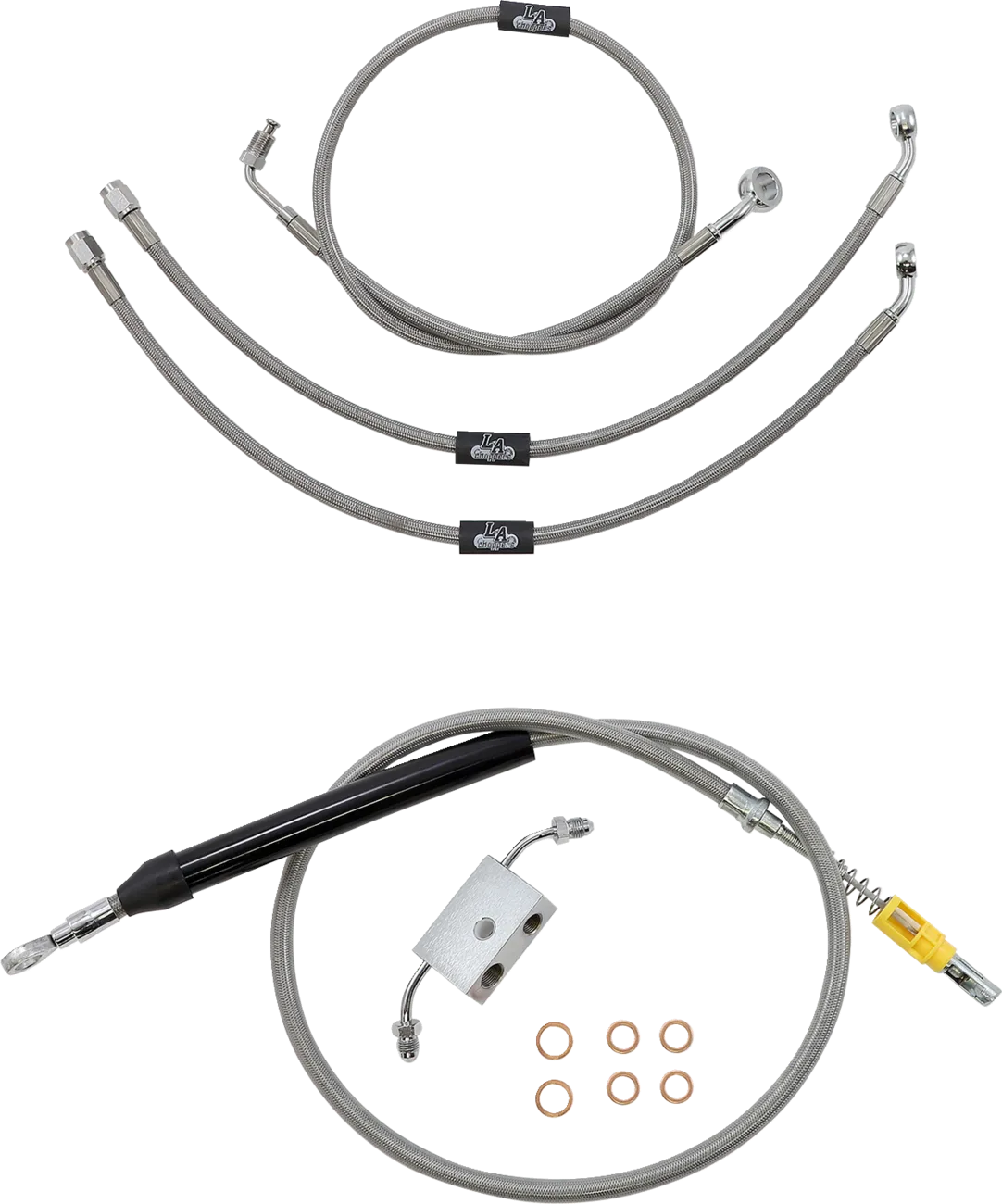 Standard Stainless Braided Handlebar Cable/Brake Line Kit