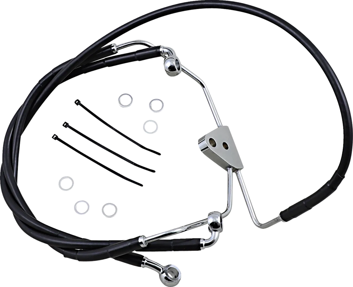 Extended Length Black Vinyl Brake Line Kit