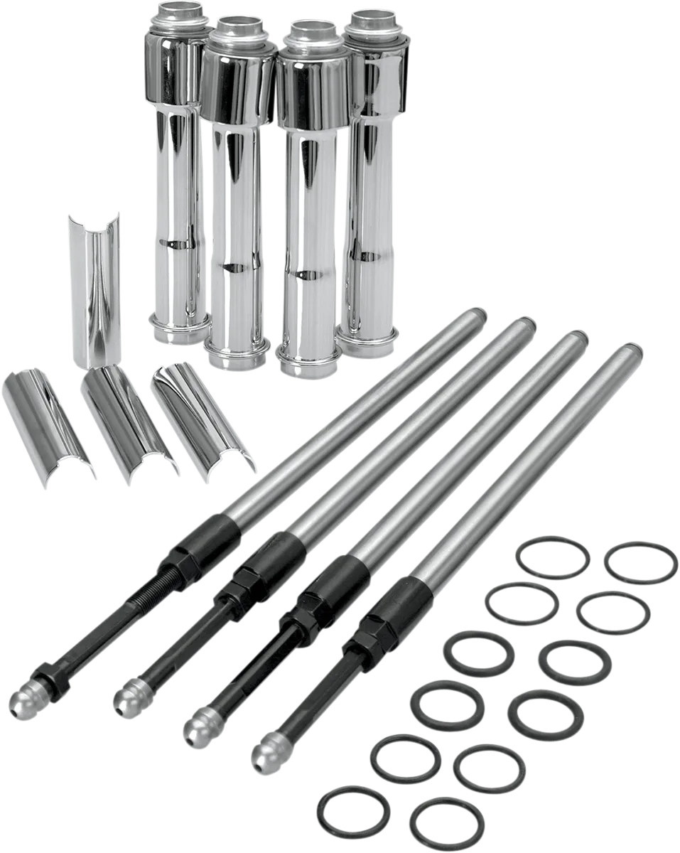 Quickee Pushrod Kit with Chrome Covers