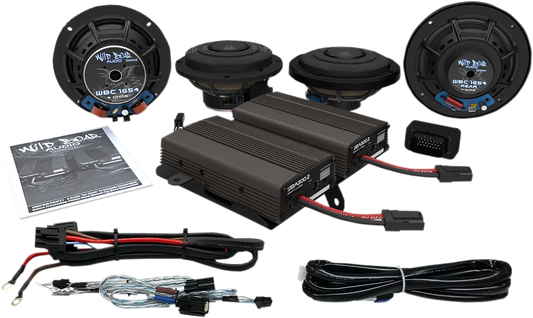 Front & Rear Speaker Kit with 600 W Amp