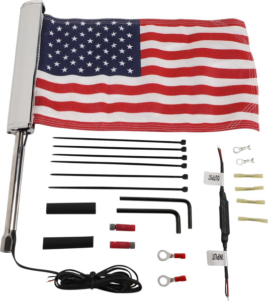 LED Lighted Flagpole with American Flag