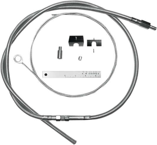 BYO™ Build Your Own™ Clutch Cable Kit - 80" - Sportster/Touring/Trike - Braided Stainless Steel