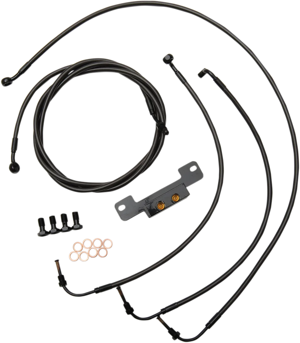 Standard Midnight Braided Handlebar Cable/Brake Line Kit — Ape Hanger