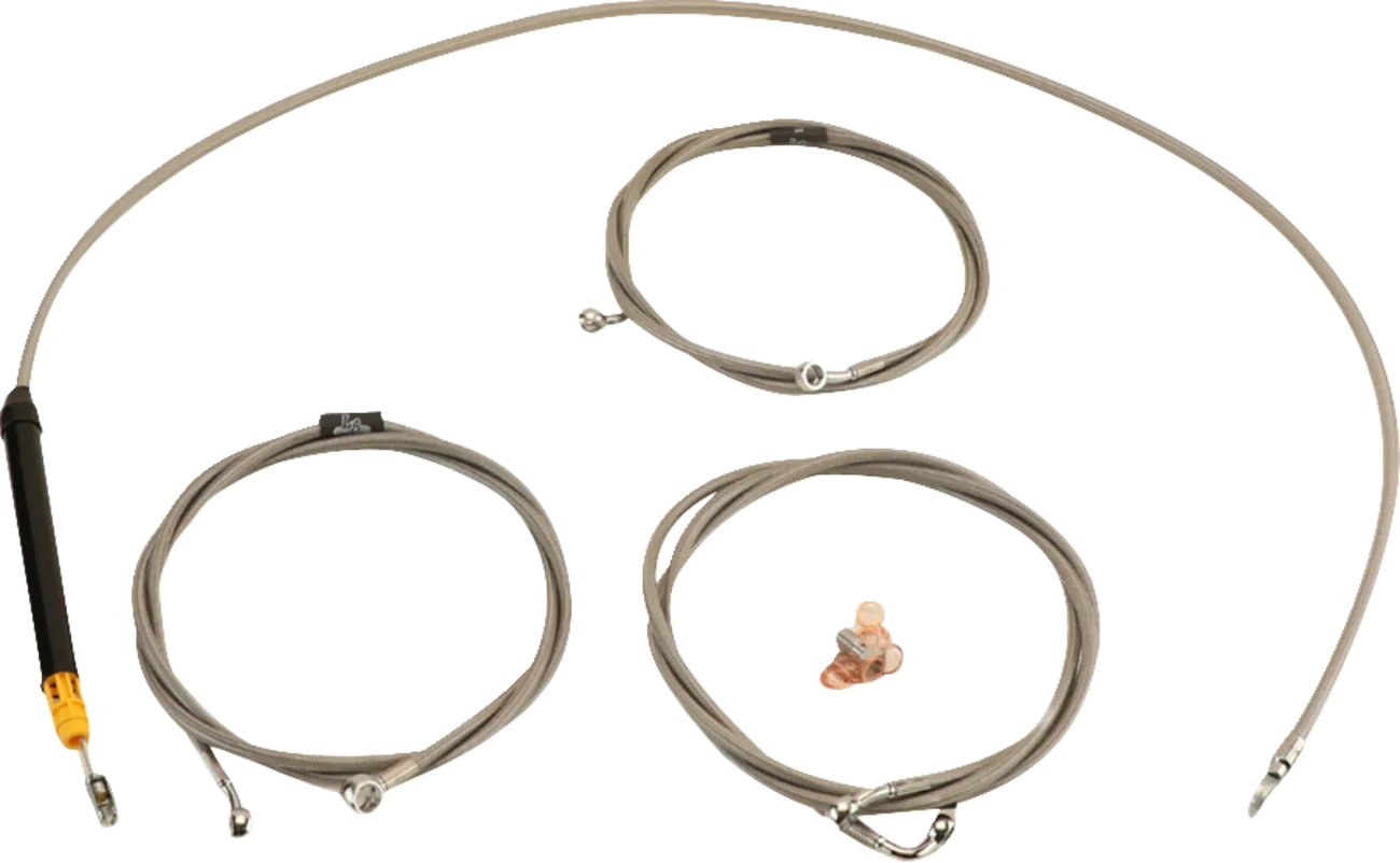 Standard Stainless Braided Handlebar Cable/Brake Line Kit