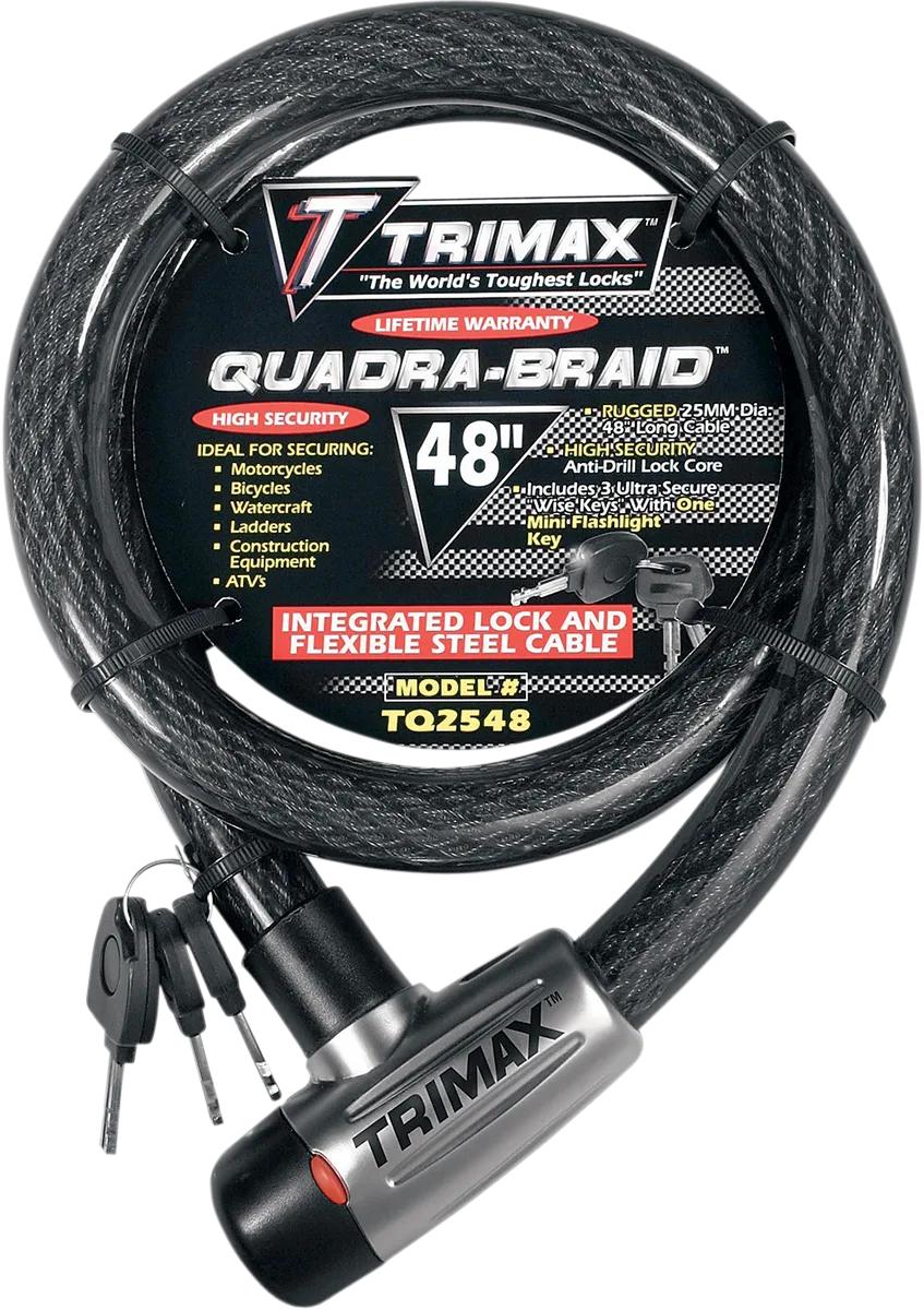 Quad-Braid Integrated Cable Lock