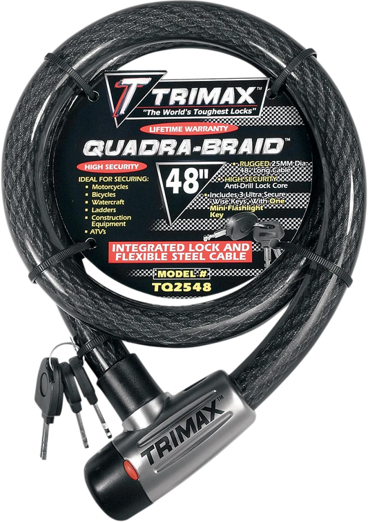 Quad-Braid Integrated Cable Lock