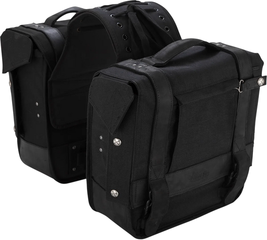 Throw-over Saddlebag — Leather/Cordura