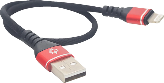 12" Male USB to Male Lightning Phone Charging Cable