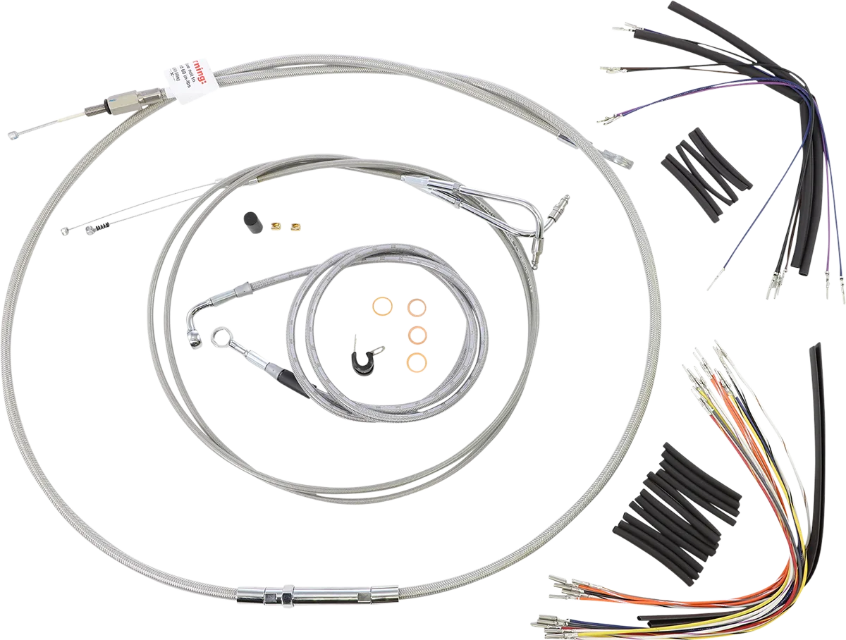 Complete Stainless Braided Handlebar Cable/Brake Line Kit