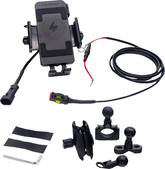 Phone Inductive Wireless Charging Mount with Quick Disconnect Power Cable