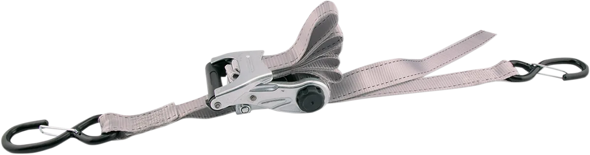 Ratchet Tie-downs with Web Clamps and Safety Hooks
