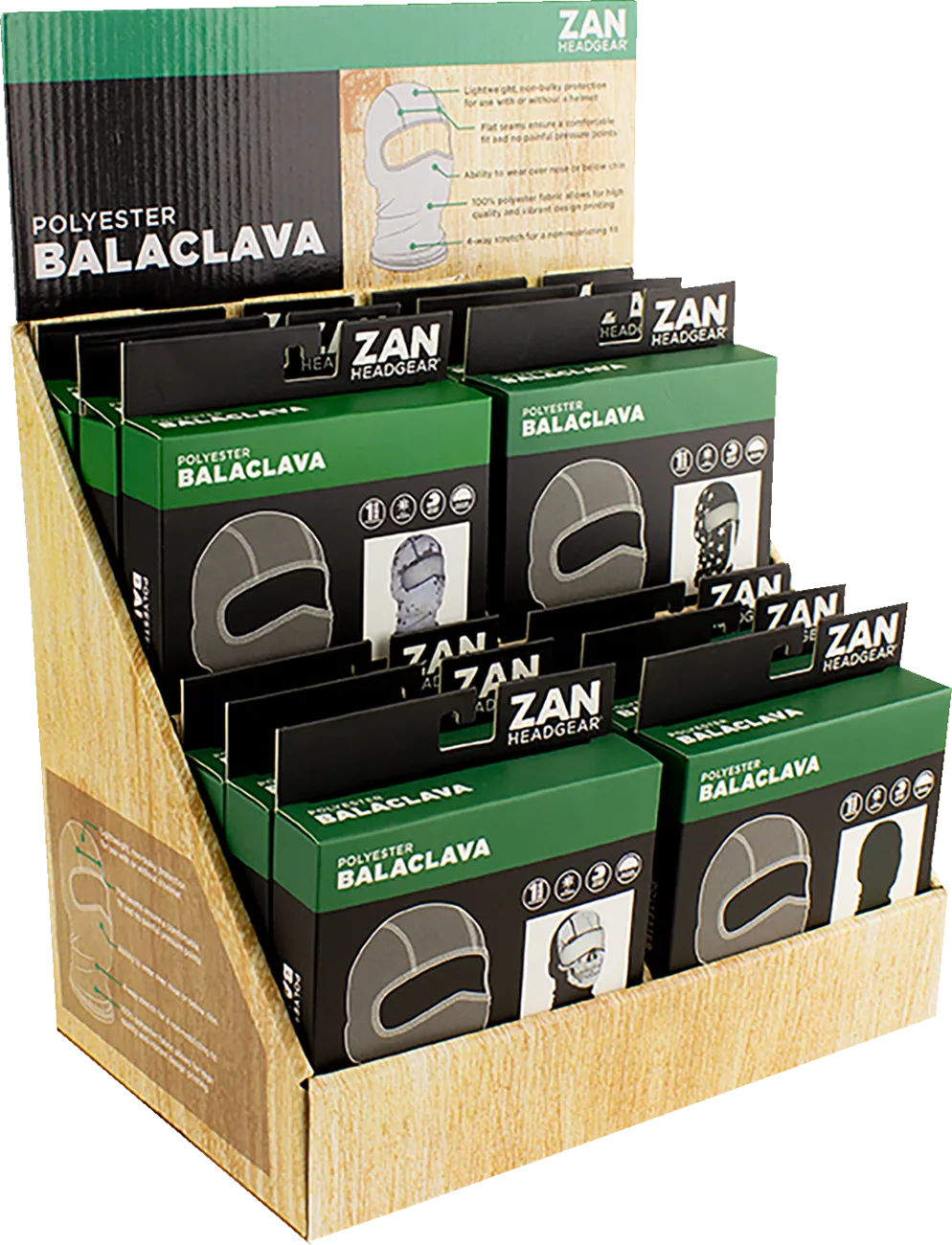 DISPLAY PREPACK BALACLAVA POLY 12PK