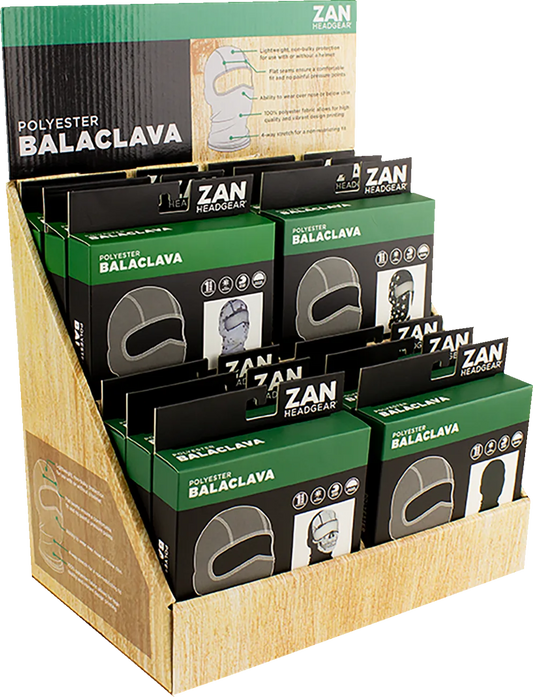 DISPLAY PREPACK BALACLAVA POLY 12PK