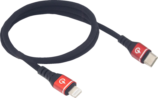 24" Male USB-C to Male Lightning Phone 3.0 Fast Charging Cable