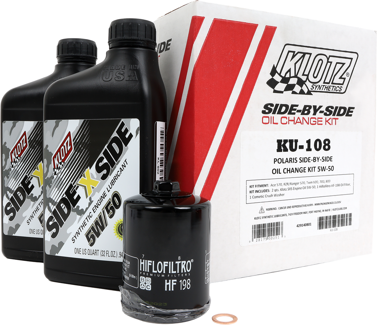 Side X Side Oil Change Kit