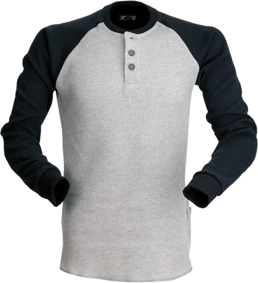 Waffle Long-Sleeve Knit Shirt