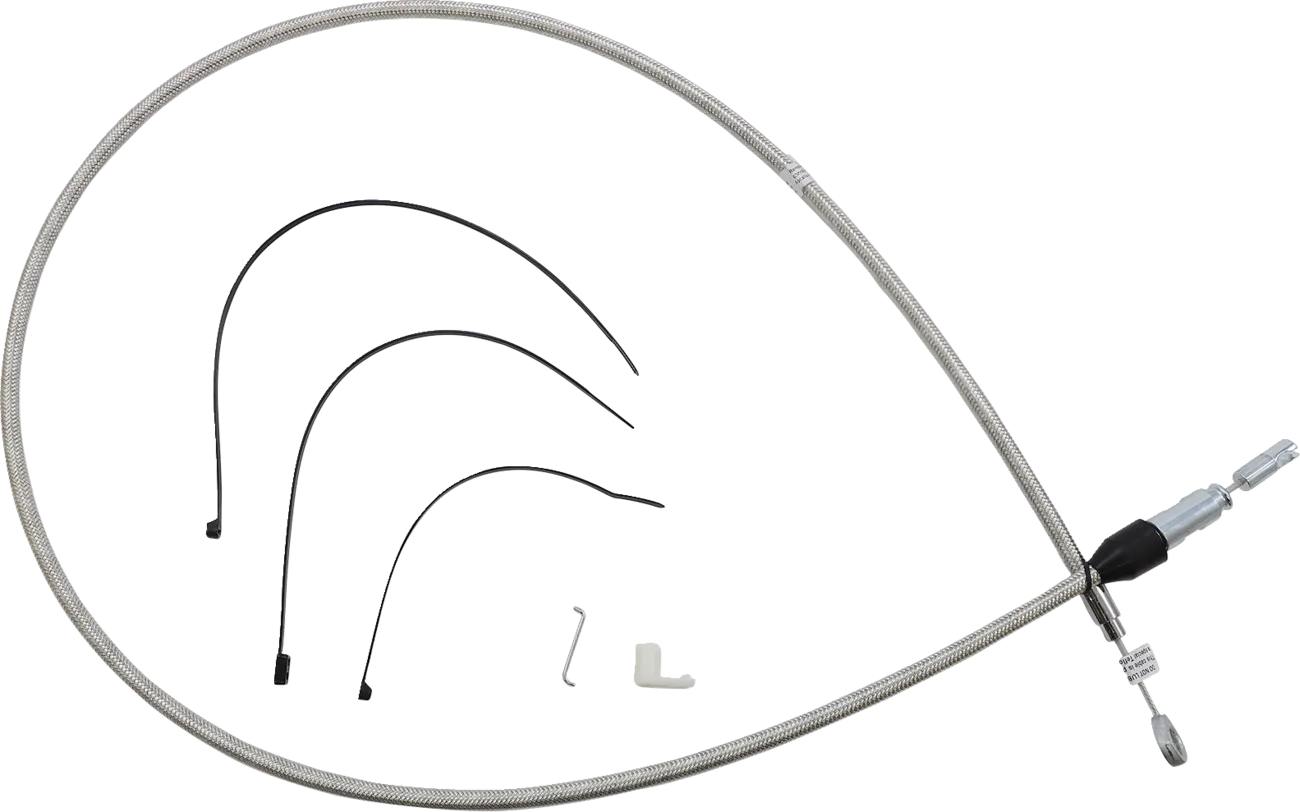 Polished Stainless Quick Connect Upper Clutch Cable