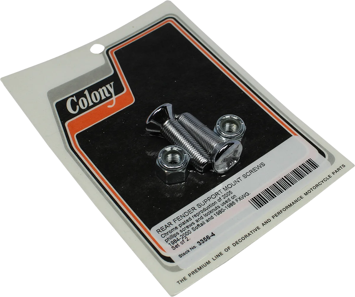 Rear Fender Support Mounting Screws/Nuts