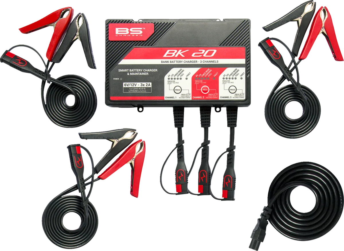BK20 Smart Bank Battery Charger and Maintainer with Reconditioning Function
