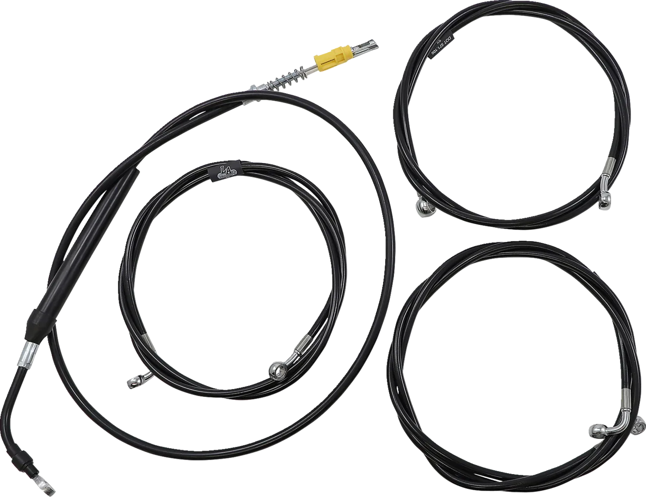 Standard Black Vinyl Handlebar Cable/Brake Line Kit — Ape Hanger