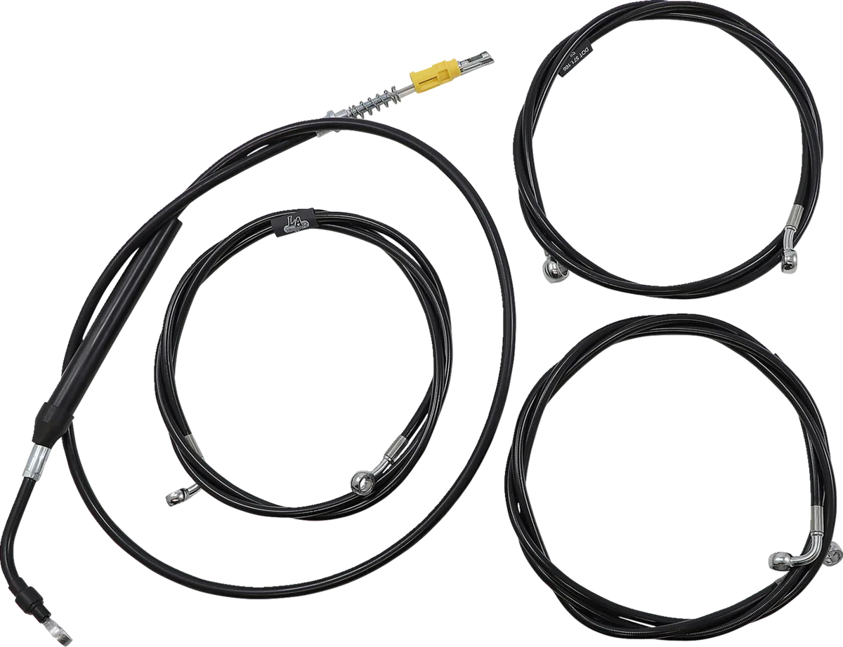 Standard Black Vinyl Handlebar Cable/Brake Line Kit — Ape Hanger