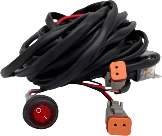 Round Lighted On/Off Switch Wiring Harness