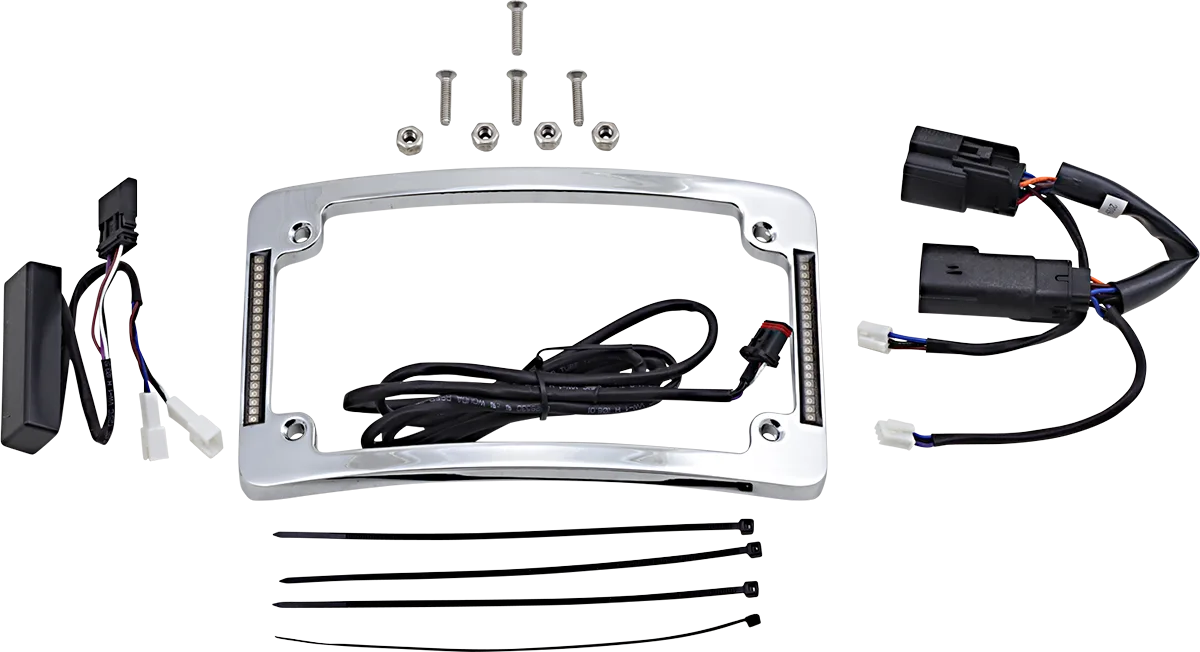 LED Radius License Plate Frame