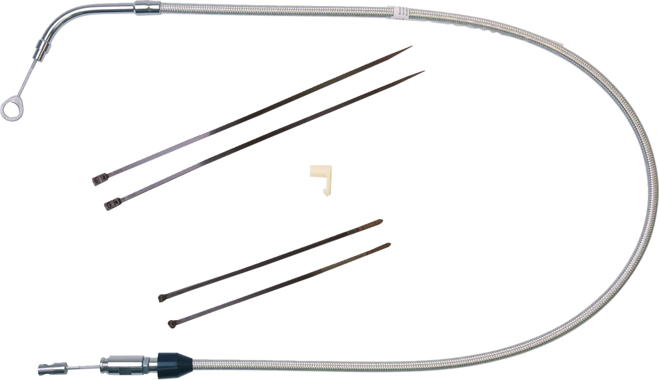 Polished Stainless Quick Connect Upper Clutch Cable